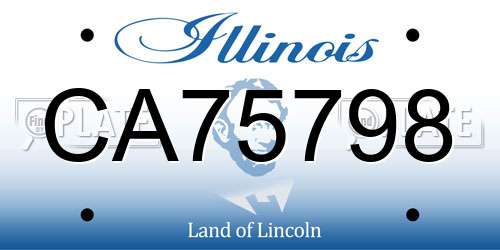 CA75798 Illinois License Plate