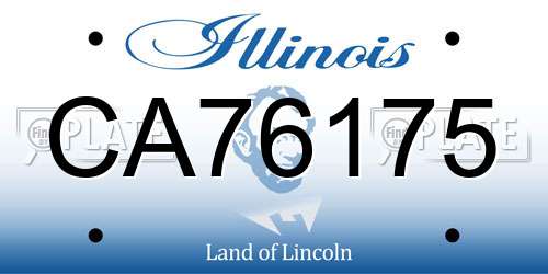 CA76175 Illinois License Plate