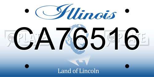 CA76516 Illinois License Plate