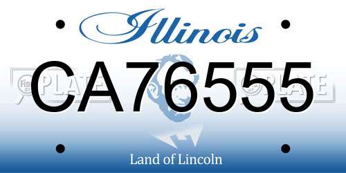 CA76555 Illinois License Plate