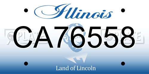 CA76558 Illinois License Plate