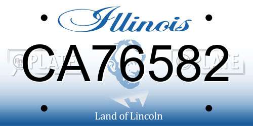 CA76582 Illinois License Plate