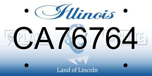 CA76764 Illinois License Plate
