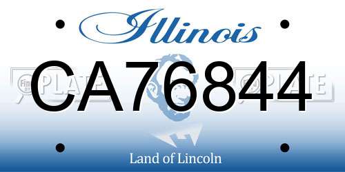 CA76844 Illinois License Plate