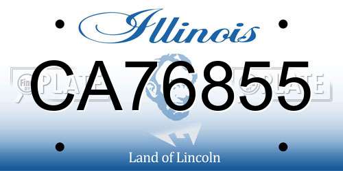 CA76855 Illinois License Plate
