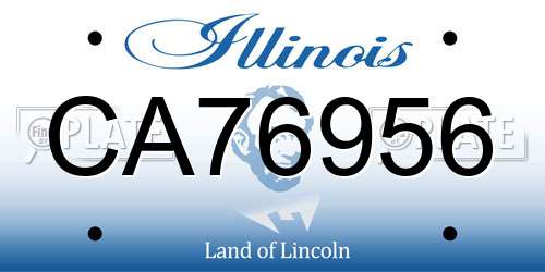 CA76956 Illinois License Plate