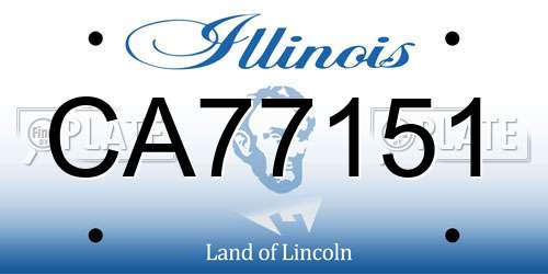 CA77151 Illinois License Plate