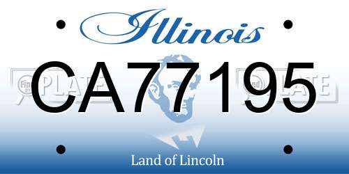 CA77195 Illinois License Plate