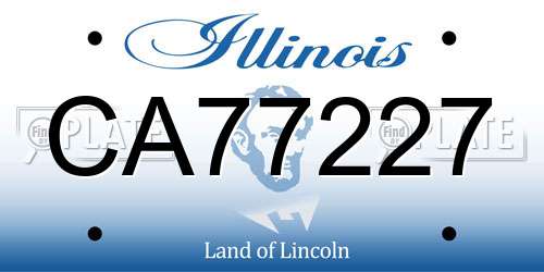 CA77227 Illinois License Plate