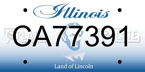 CA77391 Illinois License Plate