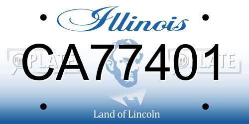 CA77401 Illinois License Plate