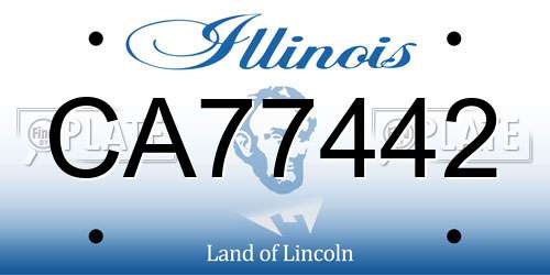 CA77442 Illinois License Plate