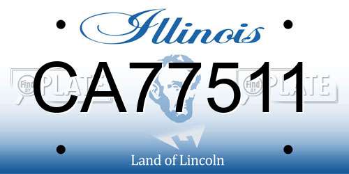 CA77511 Illinois License Plate