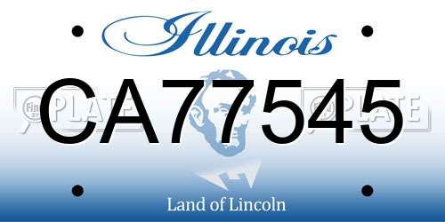 CA77545 Illinois License Plate
