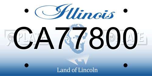 CA77800 Illinois License Plate