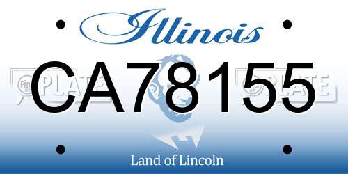 CA78155 Illinois License Plate