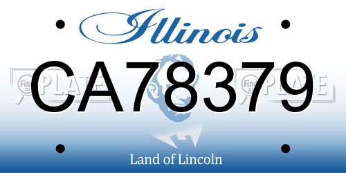 CA78379 Illinois License Plate