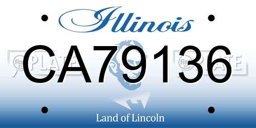 CA79136 Illinois License Plate