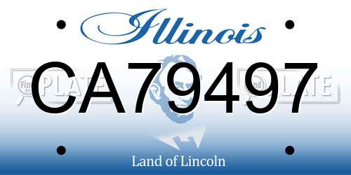 CA79497 Illinois License Plate