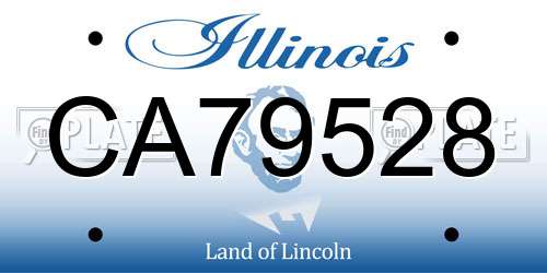 CA79528 Illinois License Plate
