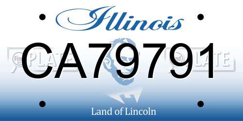 CA79791 Illinois License Plate