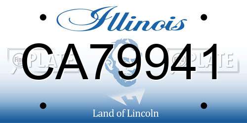 CA79941 Illinois License Plate