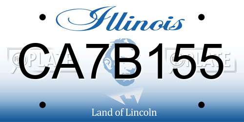 CA7B155 Illinois License Plate