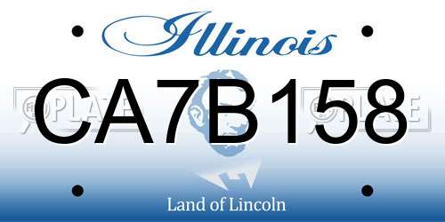 CA7B158 Illinois License Plate