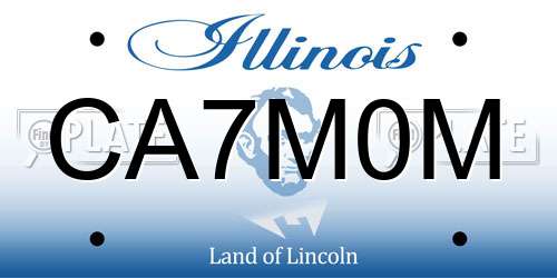 CA7M0M Illinois License Plate