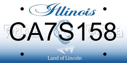 CA7S158 Illinois License Plate