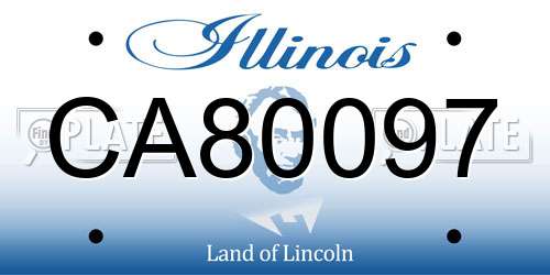 CA80097 Illinois License Plate