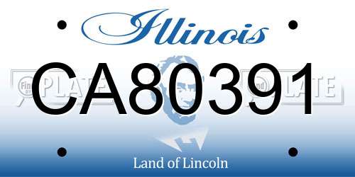 CA80391 Illinois License Plate