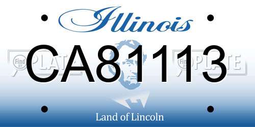 CA81113 Illinois License Plate