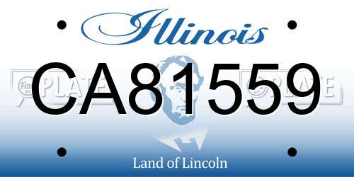 CA81559 Illinois License Plate