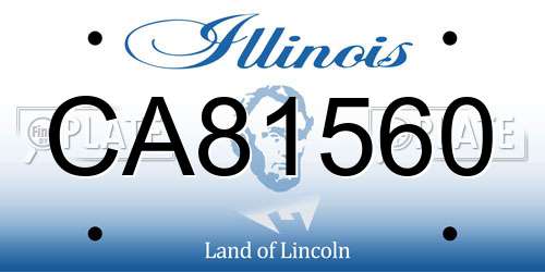 CA81560 Illinois License Plate