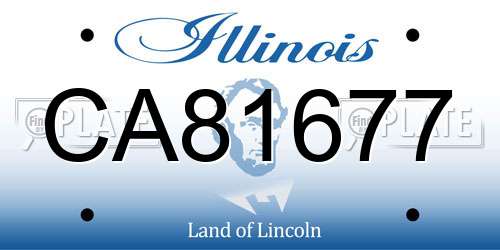 CA81677 Illinois License Plate