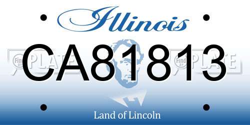 CA81813 Illinois License Plate