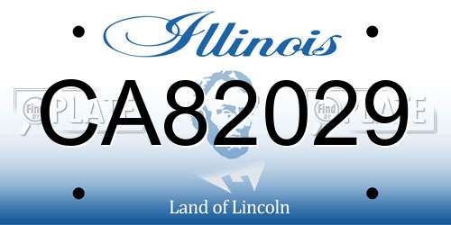 CA82029 Illinois License Plate