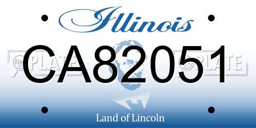 CA82051 Illinois License Plate