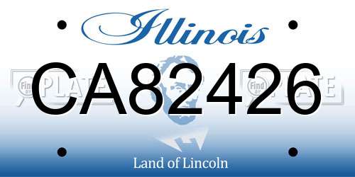 CA82426 Illinois License Plate