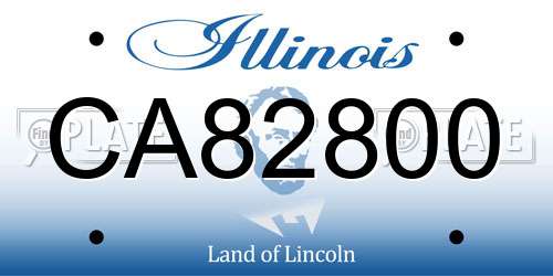 CA82800 Illinois License Plate