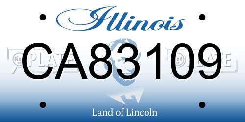 CA83109 Illinois License Plate