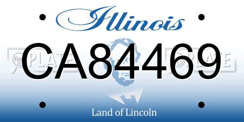 CA84469 Illinois License Plate