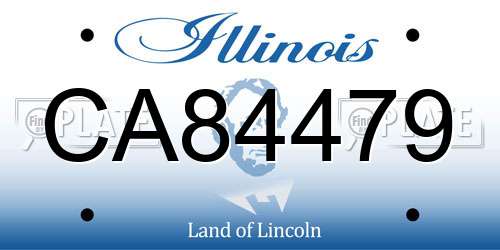 CA84479 Illinois License Plate