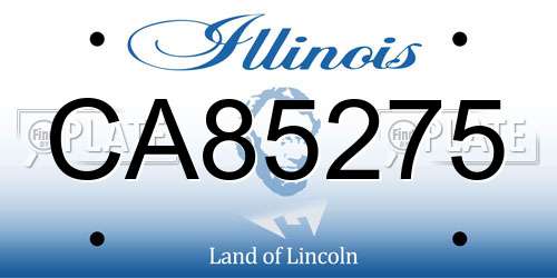 CA85275 Illinois License Plate