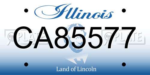 CA85577 Illinois License Plate