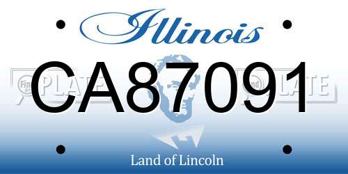 CA87091 Illinois License Plate