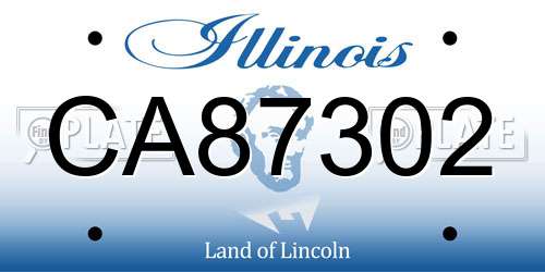 CA87302 Illinois License Plate