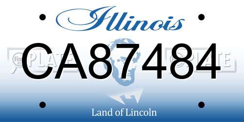 CA87484 Illinois License Plate