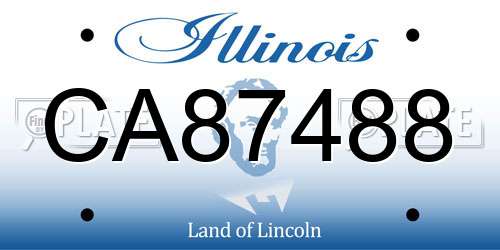 CA87488 Illinois License Plate